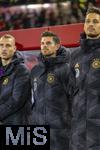 21.11.2023, Fussball, Lnderspiel, Testspiel 2023/24, sterreich - Deutschland, im Ernst Happel Stadion Wien, v.li:    David Raum (Deutschland), Jonas Hofmann (Deutschland), Torwart Janis Blaswich (Deutschland) 


