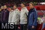 21.11.2023, Fussball, Lnderspiel, Testspiel 2023/24, sterreich - Deutschland, im Ernst Happel Stadion Wien,  v.li: Teamarzt Dr. Jochen Hahne (Deutschland), Torwarttrainer Andreas Kronenberg, Assistenztrainer (Standards) Mads Buttgereit (Deutschland), Co-Trainer Sandro Wagner (Deutschland), Trainer Julian Nagelsmann (Deutschland) 


