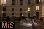 21.11.2023, Österreich, die Hauptstadt Wien. Impressionen vom Michaelerplatz mit der Hofburg und den wartenden Kutschen (Fiaker).