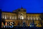 21.11.2023, sterreich, die Hauptstadt Wien. Impressionen Kunsthistorisches Museum Wien in der blauen Stunde.