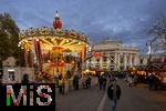 21.11.2023, sterreich, die Hauptstadt Wien. Impressionen vom Weihnachtsmarkt am Rathausplatz, hinten das Burgtheater. 