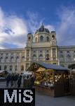 21.11.2023, sterreich, die Hauptstadt Wien. Weihnachtsmarkt am Naturhistorischen Museum am Maria-Theresien-Platz, 