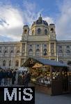 21.11.2023, sterreich, die Hauptstadt Wien. Weihnachtsmarkt am Naturhistorischen Museum am Maria-Theresien-Platz, 