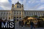 21.11.2023, sterreich, die Hauptstadt Wien. Weihnachtsmarkt am Naturhistorischen Museum am Maria-Theresien-Platz,  