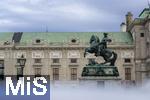 21.11.2023, sterreich, die Hauptstadt Wien. Impressionen an der Hofburg, mit dem Reiterdenkmal.