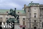 21.11.2023, sterreich, die Hauptstadt Wien. Impressionen an der Hofburg, mit dem Reiterdenkmal.