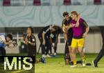 28.11.2023, Fussball U-17-Weltmeisterschaft 2023, Halbfinale, Argentinien - Deutschland, im Manahan Stadium (Surakarta). Schlussjubel nach dem Elfmeterschiessen.  re: Torwart Louis Babatz (Deutschland) 