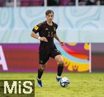 28.11.2023, Fussball U-17-Weltmeisterschaft 2023, Halbfinale, Argentinien - Deutschland, im Manahan Stadium (Surakarta). Maximilian Hennig (Deutschland) 