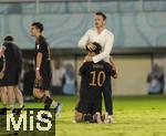 28.11.2023, Fussball U-17-Weltmeisterschaft 2023, Halbfinale, Argentinien - Deutschland, im Manahan Stadium (Surakarta). Schlussjubel nach dem Elfmeterschiessen. Noah Darvich (Deutschland) 