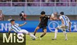 28.11.2023, Fussball U-17-Weltmeisterschaft 2023, Halbfinale, Argentinien - Deutschland, im Manahan Stadium (Surakarta). mitte: Fayssal Harchaoui (Deutschland) 