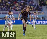 28.11.2023, Fussball U-17-Weltmeisterschaft 2023, Halbfinale, Argentinien - Deutschland, im Manahan Stadium (Surakarta). Max Moerstedt (Deutschland) 