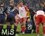 29.11.2023,  Fussball UEFA Championsleague 2023/2024: 5.Spieltag Vorrunde,  FC Bayern München - FC Kopenhagen, in der Allianz-Arena München. Thomas Müller (FC Bayern München) lacht.