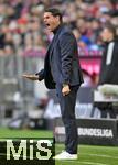 03.02.2024, Fussball 1. Bundesliga 2023/2024, 20.Spieltag, FC Bayern München - Borussia Mönchengladbach, in der Allianz-Arena München. Trainer Gerardo Seoane (Borussia Mönchengladbach) in Rage.  