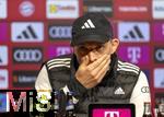 03.02.2024, Fussball 1. Bundesliga 2023/2024, 20.Spieltag, FC Bayern Mnchen - Borussia Mnchengladbach, in der Allianz-Arena Mnchen.  Trainer Thomas Tuchel (FC Bayern Mnchen) nach dem Spiel bei der Pressekonferenz.


