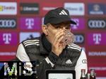 03.02.2024, Fussball 1. Bundesliga 2023/2024, 20.Spieltag, FC Bayern Mnchen - Borussia Mnchengladbach, in der Allianz-Arena Mnchen.  Trainer Thomas Tuchel (FC Bayern Mnchen) nach dem Spiel bei der Pressekonferenz.


