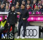 03.02.2024, Fussball 1. Bundesliga 2023/2024, 20.Spieltag, FC Bayern Mnchen - Borussia Mnchengladbach, in der Allianz-Arena Mnchen.  Trainer Gerardo Seoane (Borussia Mnchengladbach) unzufrieden.


