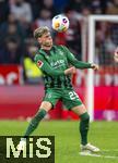 03.02.2024, Fussball 1. Bundesliga 2023/2024, 20.Spieltag, FC Bayern Mnchen - Borussia Mnchengladbach, in der Allianz-Arena Mnchen.  Robin Hack (Borussia Mnchengladbach) Kopfball.


