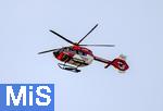 03.02.2024, Notarzt-Helikopter in der Luft ber Mnchen