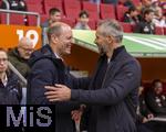 10.02.2024, Fussball 1. Bundesliga 2023/2024, 21.Spieltag, FC Augsburg - RB Leipzig, in der WWK-Arena Augsburg, Shakehands, v.li: Trainer Jess Thorup (FC Augsburg) mit Trainer Marco Rose (RB Leipzig).


