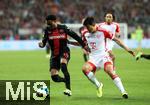 10.02.2024, Fussball 1. Bundesliga 2023/2024, 21. Spieltag, Bayer 04 Leverkusen - FC Bayern Mnchen, in der BayArena Leverkusen. (L-R) Nathan Tella (Bayer Leverkusen) gegen Minjae Kim (Bayern Mnchen)


