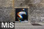 09.09.2023, Dublin, Hauptstadt Irlands, An der Brauerei Guiness.  Der Riesentukan als Werbefigur der Guinness-Brauerei als Wandmalerei. 