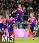 26.03.2024, Fussball Nationalteams Freundschaftsspiele 2024, Deutschland - Niederlande, im Stadion Deutsche-Bank-Park in Frankfurt am Main, v.l. Robert Andrich (Deutschland), Antonio Rdiger (Deutschland), Maximilian Mittelstdt (Deutschland) und Joshua Kimmich (Deutschland) jubeln