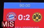 30.03.2024, Fussball 1. Bundesliga 2023/2024, 27.Spieltag, FC Bayern Mnchen - Borussia Dortmund, in der Allianz-Arena Mnchen.  Endergebnis steht auf der Anzeigetafel

