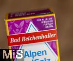 03.04.2024, Bad Reichenhaller Jodsalz, in der Karton-Verpackung, mit Spurenelementen fr alle die weniger Fleisch essen.  