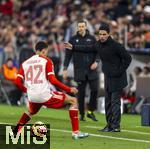 17.04.2024,  Fussball UEFA Championsleague 2023/2024: Viertelfinale,  FC Bayern Mnchen - FC Arsenal London, in der Allianz-Arena Mnchen. re: Trainer Mikel Arteta (FC Arsenal) in Rage.
