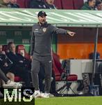 10.05.2024, Fussball 1. Bundesliga 2023/2024, 33.Spieltag, FC Augsburg - VfB Stuttgart, in der WWK-Arena Augsburg, Trainer Sebastian Hoene (Stuttgart) in Rage.


