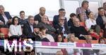 12.05.2024, Fussball 1. Bundesliga 2023/2024, 33.Spieltag, FC Bayern Mnchen - VfL Wolfsburg, in der Allianz-Arena Mnchen. Ehrentribne, v.li: Ex-Prsident und Aufsichtsratsvorsitzender Karl Hopfner (FC Bayern Mnchen), Dieter Hoeness, Ex-Vorstandsvorsitzender Karl-Heinz Rummenigge (FC Bayern Mnchen), Ehren-Prsident Uli Hoene (FC Bayern Mnchen, Hoeness), Andreas Jung, Geschftsfhrer Michael Diederich (FC Bayern Mnchen), Sportvorstand Max Eberl (Bayern Mnchen), Antonio Di Salvo,    

