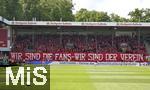 18.05.2024, Fussball 1. Bundesliga 2023/2024, 34.Spieltag, 1.FC Heidenheim - 1.FC Kln, in der Voith-Arena (Heidenheim). Die Kln Fans-  Wir sind die Fans - Wir sind der Verein



