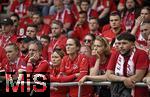 18.05.2024, Fussball 1. Bundesliga 2023/2024, 34.Spieltag, 1.FC Heidenheim - 1.FC Kln, in der Voith-Arena (Heidenheim). Die Klner Fans sind traurig



