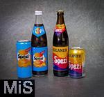01.06.2024,  Cola-Mischgetrnk SPEZI , links das Original der Brauerei Riegele, rechts das Spezi von Paulaner, 