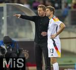 03.06.2024, Fussball Nationalteams Freundschaftsspiele 2024, Lnderspiel, Deutschland - Ukraine, im Max-Morlock-Stadion (Nrnberg).  v.li: Trainer Julian Nagelsmann (Deutschland) mit Thomas Mller (Deutschland) 