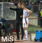 03.06.2024, Fussball Nationalteams Freundschaftsspiele 2024, Lnderspiel, Deutschland - Ukraine, im Max-Morlock-Stadion (Nrnberg).  v.li: Trainer Julian Nagelsmann (Deutschland) mit Thomas Mller (Deutschland) 