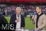 03.06.2024, Fussball Nationalteams Freundschaftsspiele 2024, Lnderspiel, Deutschland - Ukraine, im Max-Morlock-Stadion (Nrnberg).  v.li: Bastian Schweinsteiger mit Moderator Alexander Bommes am Spielfeldrand  