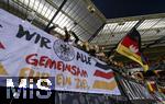 03.06.2024, Fussball Nationalteams Freundschaftsspiele 2024, Lnderspiel, Deutschland - Ukraine, im Max-Morlock-Stadion (Nrnberg).  Plakat: Wir Alle Gemeinsam Fr ein Ziel! 