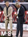 03.06.2024, Fussball Nationalteams Freundschaftsspiele 2024, Lnderspiel, Deutschland - Ukraine, im Max-Morlock-Stadion (Nrnberg).  v.re: Bastian Schweinsteiger mit Moderator Alexander Bommes am Spielfeldrand   