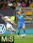 03.06.2024, Fussball, Lnderspiel, Testspiel 2023/24, Deutschland - Ukraine, im Max Morlock Stadion Nrnberg. (L-R) Waldemar Anton (Deutschland) gegen Mykhaylo Mudryk (Ukraine)


