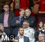 03.06.2024, Fussball Nationalteams Freundschaftsspiele 2024, Lnderspiel, Deutschland - Ukraine, im Max-Morlock-Stadion (Nrnberg). v.li: Geschftsfhrer Hans-Joachim Watzke (Borussia Dortmund), DFB Prsident Bernd Neuendorf (Deutschland) 