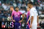 07.06.2024, Fussball, Lnderspiel, Testspiel 2023/24, Deutschland - Griechenland, im Borussia-Park Mnchengladbach. (L-R) Toni Kroos (Deutschland), Ilkay Gndogan (Deutschland) und Florian Wirtz (Deutschland)


