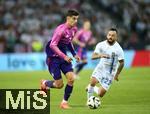 07.06.2024, Fussball, Lnderspiel, Testspiel 2023/24, Deutschland - Griechenland, im Borussia-Park Mnchengladbach. (L-R) Kai Havertz (Deutschland) gegen Manolis Siopis (Griechenland)


