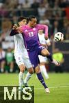 07.06.2024, Fussball, Lnderspiel, Testspiel 2023/24, Deutschland - Griechenland, im Borussia-Park Mnchengladbach. (L-R) Andreas Bouchalakis (Griechenland) gegen Leroy Sane (Deutschland)


