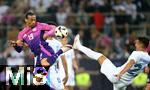 07.06.2024, Fussball, Lnderspiel, Testspiel 2023/24, Deutschland - Griechenland, im Borussia-Park Mnchengladbach. (L-R) Leroy Sane (Deutschland) gegen Dimitrios Giannoulis (Griechenland)


