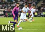 07.06.2024, Fussball, Lnderspiel, Testspiel 2023/24, Deutschland - Griechenland, im Borussia-Park Mnchengladbach. (L-R) Pascal Gro (Deutschland) gegen Vangelis Pavlidis (Griechenland)


