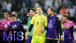 07.06.2024, Fussball, Lnderspiel, Testspiel 2023/24, Deutschland - Griechenland, im Borussia-Park Mnchengladbach. (L-R) Torwart Manuel Neuer (Deutschland) und Torwart Oliver Baumann (Deutschland)


