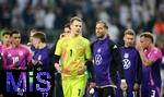 07.06.2024, Fussball, Lnderspiel, Testspiel 2023/24, Deutschland - Griechenland, im Borussia-Park Mnchengladbach. (L-R) Torwart Manuel Neuer (Deutschland) und Torwart Oliver Baumann (Deutschland)


