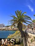 10.06.2024, Beliebtes Reiseziel der Deutschen, die Balearen-Insel Mallorca (Spanien).  Promenade am Hafen von Cala Ratjada,    