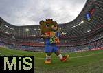 14.06.2024, Fussball UEFA EURO 2024, Vorrunde, 1.Spieltag, Erffnungsspiel Deutschland - Schottland, in der Fuball Arena Mnchen. Albrt das Maskottchen der Teddybr